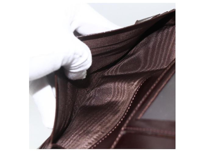 FENDI Zucca Canvas Langer Geldbeutel Schwarz Braun Auth am11162A - Ansicht 18