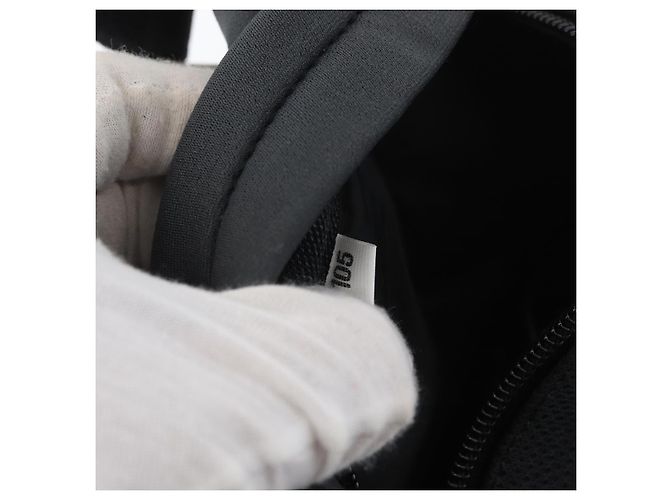 Borsa a spalla sportiva PRADA in tela nera e argento autentica 173881 Nero - vista 12