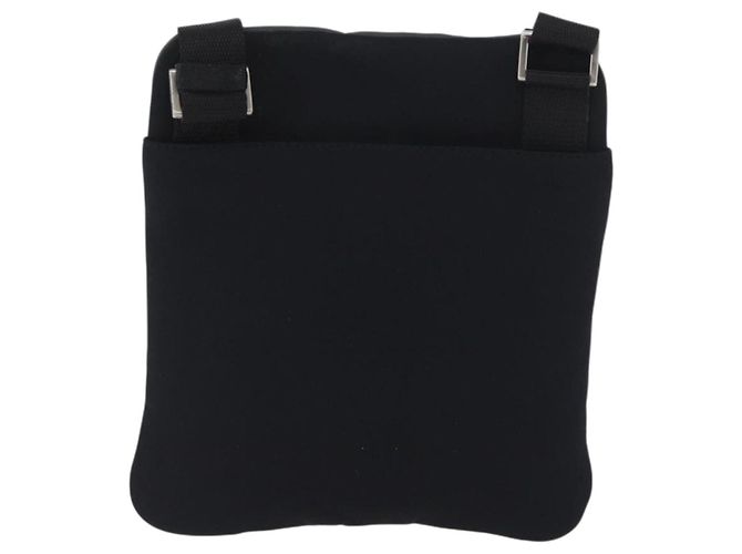 Borsa a spalla sportiva PRADA in tela nera e argento autentica 173881 Nero - vista 2