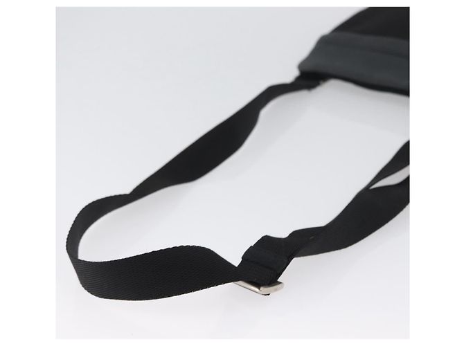 Borsa a spalla sportiva PRADA in tela nera e argento autentica 173881 Nero - vista 7