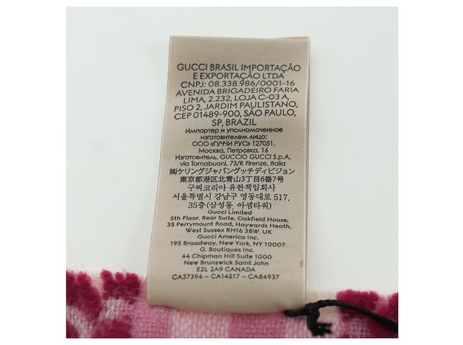 Gucci Sciarpa GG in lana rosa Auth YKZ483M - vista 15