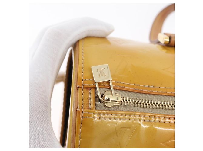 LOUIS VUITTON Borsa a Mano Monogram Vernis Bedford Beige M91006 LV Auth ep13944A - vista 17