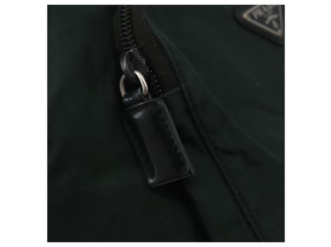 PRADA Backpack Nylon Green Silver Auth 173925 Silvery - view 19