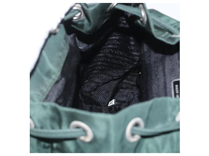 PRADA Backpack Nylon Green Silver Auth 173925 Silvery - view 23