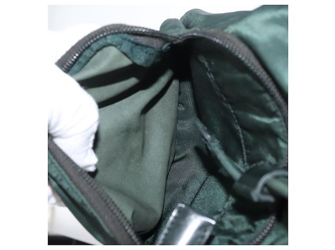 PRADA Backpack Nylon Green Silver Auth 173925 Silvery - view 24