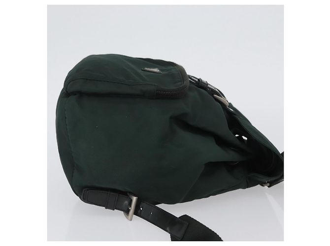 PRADA Backpack Nylon Green Silver Auth 173925 Silvery - view 3