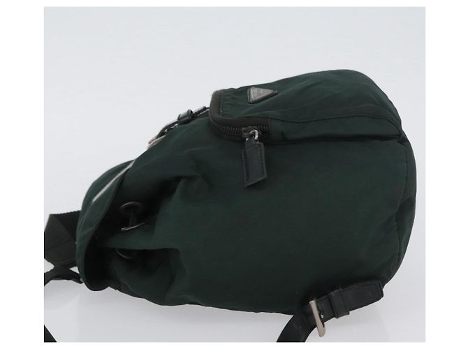 PRADA Backpack Nylon Green Silver Auth 173925 Silvery - view 4
