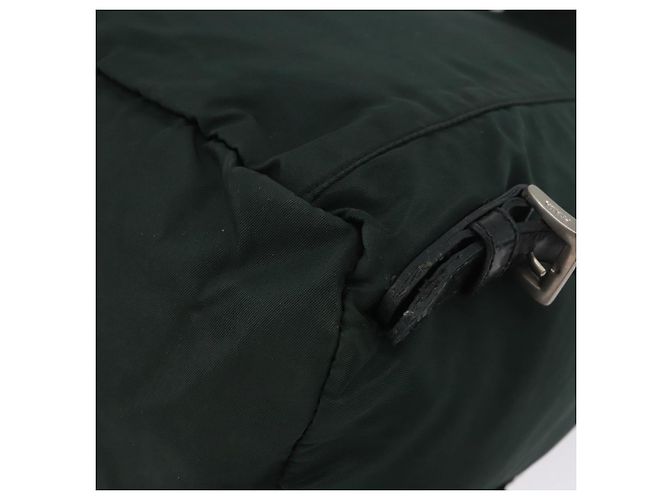 PRADA Backpack Nylon Green Silver Auth 173925 Silvery - view 9
