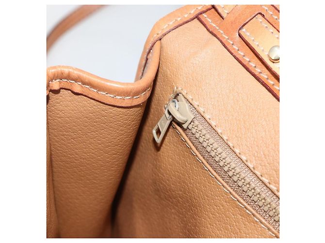 Céline Borsa a Spalla in Tela Macadam CELINE PVC Beige Oro Auth YKZ313A D'oro - vista 22