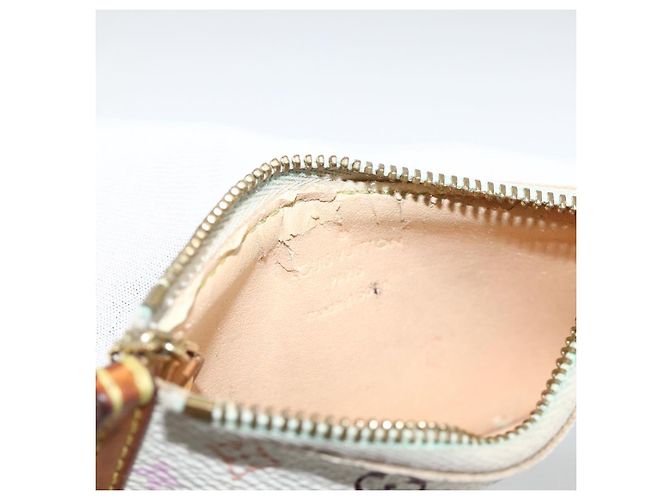 LOUIS VUITTON Monogramm Multicolor Pochette Cles Tasche Weiß M92655 Auth bs34172 - Ansicht 10