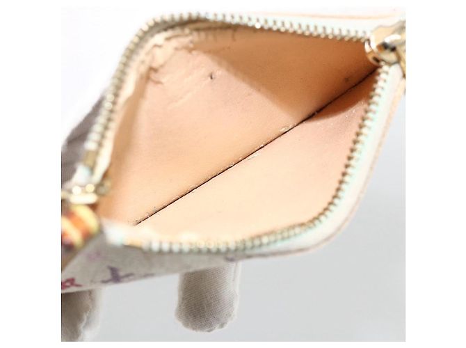 LOUIS VUITTON Monogramm Multicolor Pochette Cles Tasche Weiß M92655 Auth bs34172 - Ansicht 11