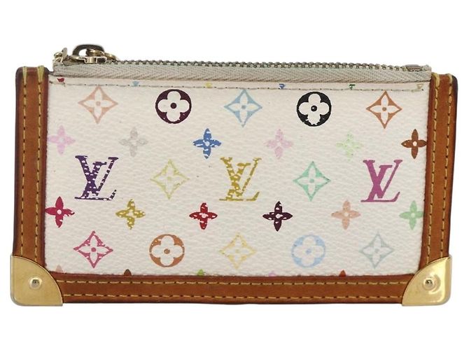 LOUIS VUITTON Monogramm Multicolor Pochette Cles Tasche Weiß M92655 Auth bs34172 - Ansicht 13
