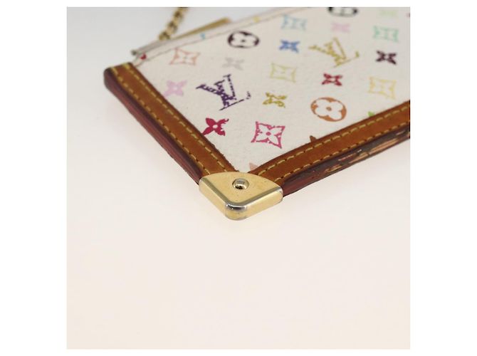 LOUIS VUITTON Monogramm Multicolor Pochette Cles Tasche Weiß M92655 Auth bs34172 - Ansicht 14