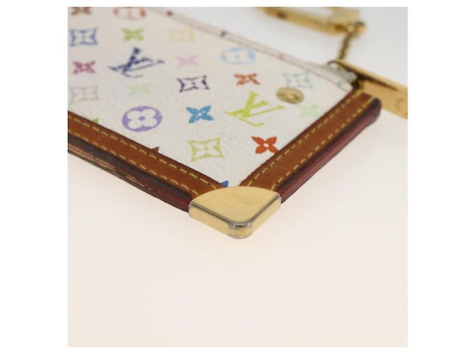 LOUIS VUITTON Monogramm Multicolor Pochette Cles Tasche Weiß M92655 Auth bs34172 - Ansicht 15