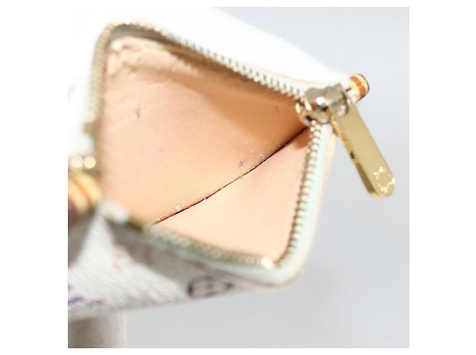 LOUIS VUITTON Monogramm Multicolor Pochette Cles Tasche Weiß M92655 Auth bs34172 - Ansicht 17