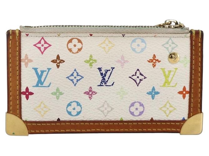 LOUIS VUITTON Monogramm Multicolor Pochette Cles Tasche Weiß M92655 Auth bs34172 - Ansicht 2