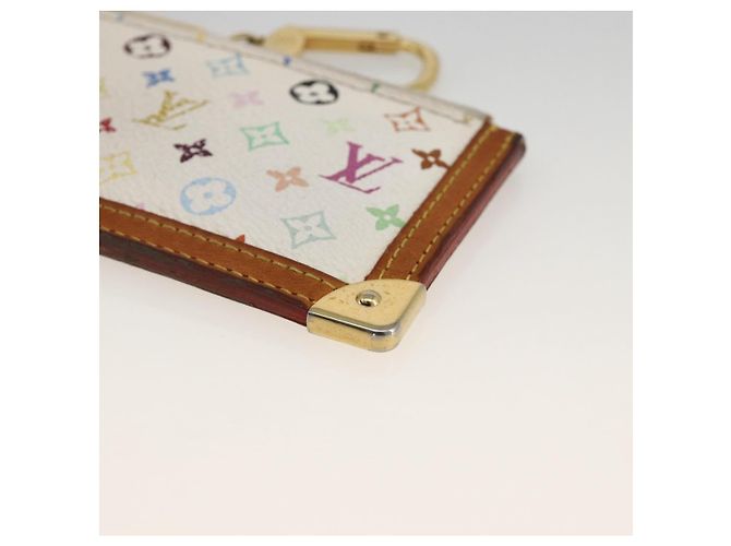 LOUIS VUITTON Monogramm Multicolor Pochette Cles Tasche Weiß M92655 Auth bs34172 - Ansicht 8