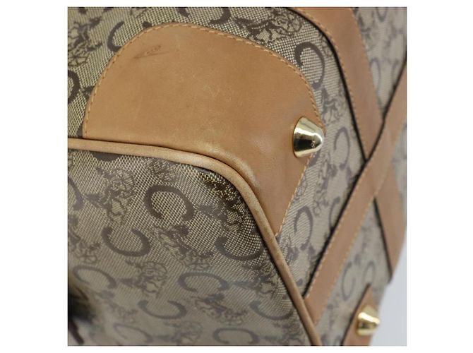 Céline Borsa a Mano CELINE C Sulky PVC Beige Oro Auth 173702 D'oro - vista 14