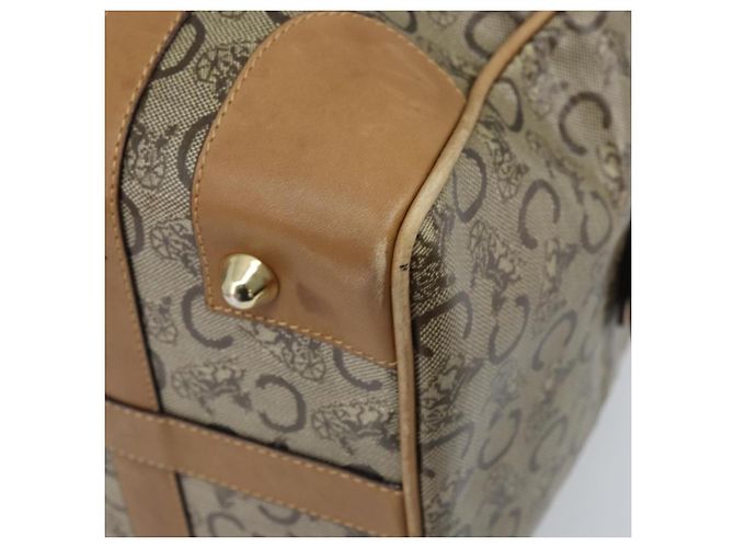 Céline Borsa a Mano CELINE C Sulky PVC Beige Oro Auth 173702 D'oro - vista 15