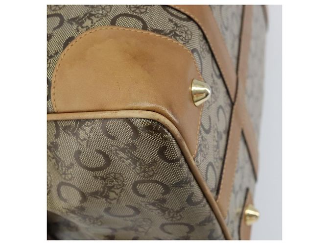Céline Borsa a Mano CELINE C Sulky PVC Beige Oro Auth 173702 D'oro - vista 16