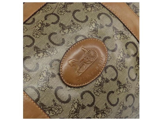 Céline Borsa a Mano CELINE C Sulky PVC Beige Oro Auth 173702 D'oro - vista 17