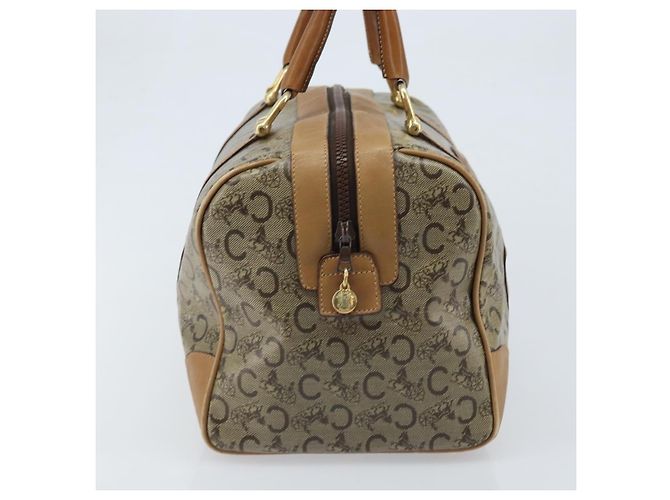 Céline Borsa a Mano CELINE C Sulky PVC Beige Oro Auth 173702 D'oro - vista 3