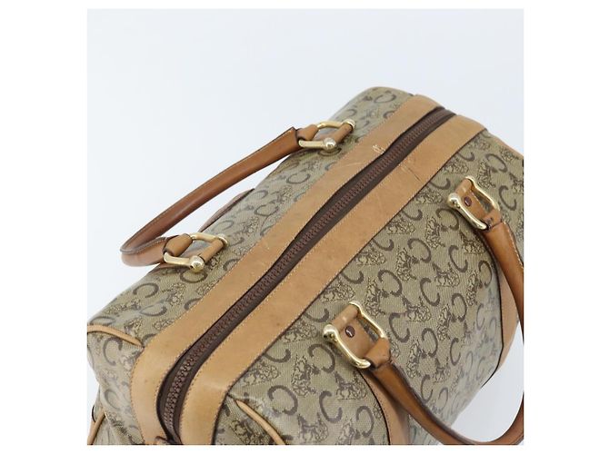Céline Borsa a Mano CELINE C Sulky PVC Beige Oro Auth 173702 D'oro - vista 6