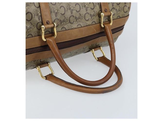 Céline Borsa a Mano CELINE C Sulky PVC Beige Oro Auth 173702 D'oro - vista 7