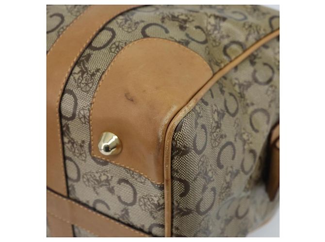 Céline Borsa a Mano CELINE C Sulky PVC Beige Oro Auth 173702 D'oro - vista 9