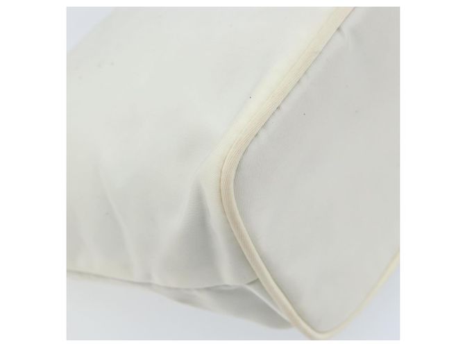 Borsa a mano PRADA in nylon argento e bianco Auth bs34109 - vista 16