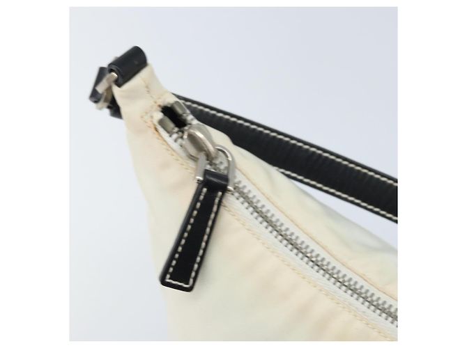 Borsa a mano PRADA in nylon argento e bianco Auth bs34109 - vista 18