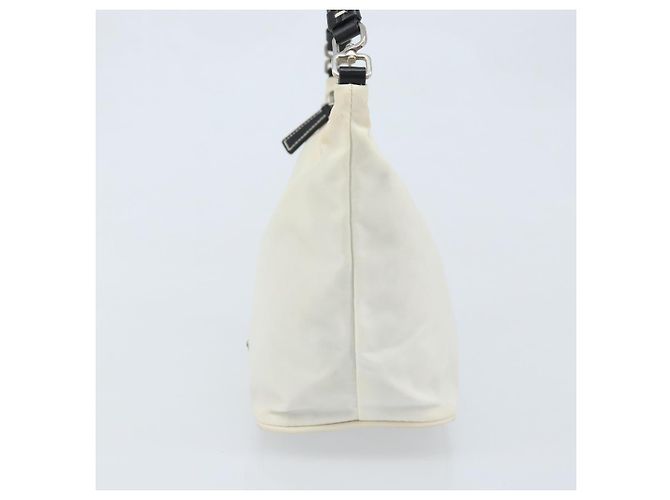 Borsa a mano PRADA in nylon argento e bianco Auth bs34109 - vista 3