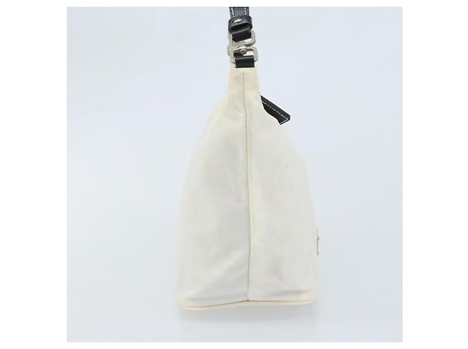 Borsa a mano PRADA in nylon argento e bianco Auth bs34109 - vista 4