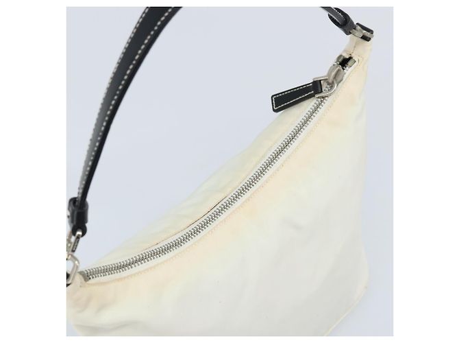 Borsa a mano PRADA in nylon argento e bianco Auth bs34109 - vista 6