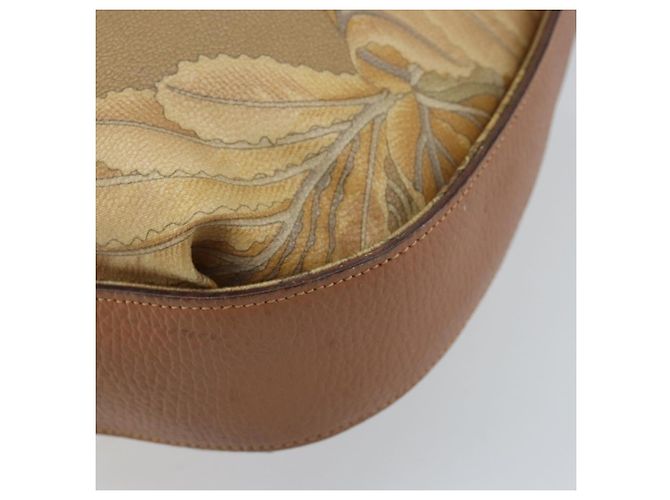 Borsa a Spalla Salvatore Ferragamo PVC Tela Beige Oro Auth bs33984 - vista 9
