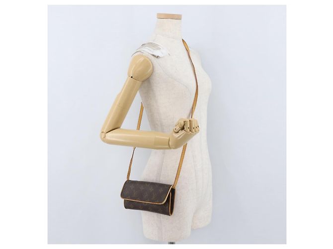 LOUIS VUITTON Pochette Twin PM Monogram Borsa a Spalla M51854 LV Auth BA11631 Monogramma - vista 21