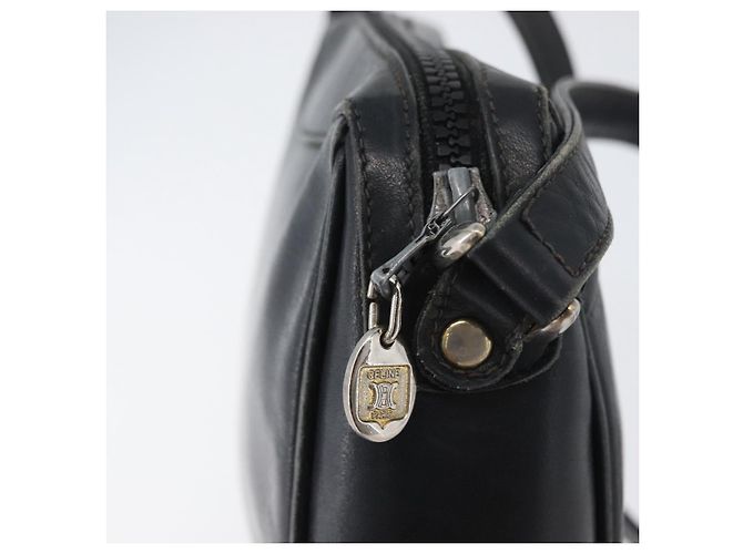 Céline Borsa a Spalla CELINE in Pelle Blu Navy Oro Auth ka3302 D'oro - vista 10