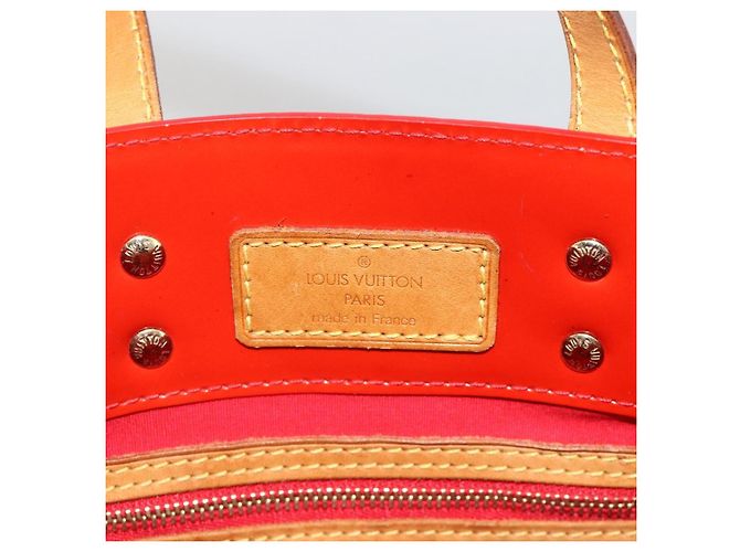 LOUIS VUITTON Monogram Vernis Reade PM Borsa a Mano Rossa M91088 LV Auth AMZ479 Rosso - vista 10