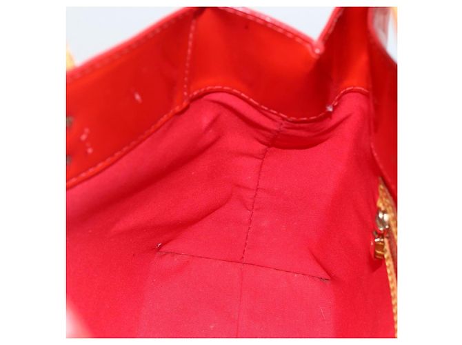 LOUIS VUITTON Monogram Vernis Reade PM Borsa a Mano Rossa M91088 LV Auth AMZ479 Rosso - vista 18