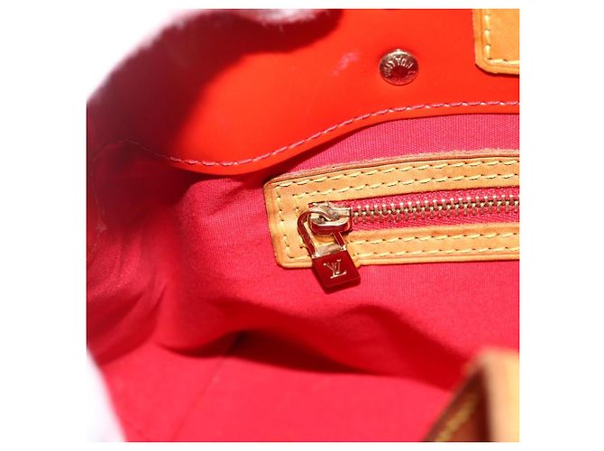 LOUIS VUITTON Monogram Vernis Reade PM Borsa a Mano Rossa M91088 LV Auth AMZ479 Rosso - vista 19