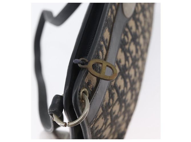 Borsa a Spalla in Tela Trotter Christian Dior Blu Navy e Oro Auth AMZ357 D'oro - vista 10