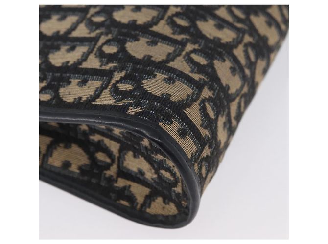 Borsa a Spalla in Tela Trotter Christian Dior Blu Navy e Oro Auth AMZ357 D'oro - vista 15