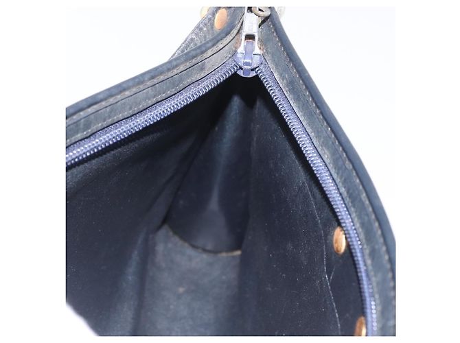 Borsa a Spalla in Tela Trotter Christian Dior Blu Navy e Oro Auth AMZ357 D'oro - vista 18