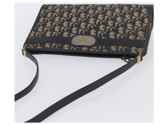 Borsa a Spalla in Tela Trotter Christian Dior Blu Navy e Oro Auth AMZ357 D'oro - vista 6