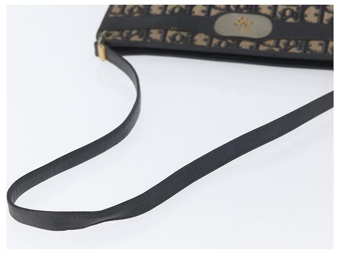 Borsa a Spalla in Tela Trotter Christian Dior Blu Navy e Oro Auth AMZ357 D'oro - vista 7