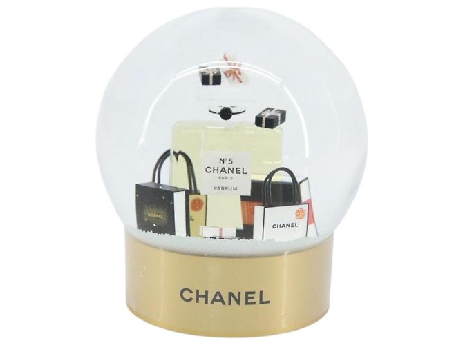 Globe de Neige en Verre CHANEL Or CC Auth BA11732 Doré - vue 13