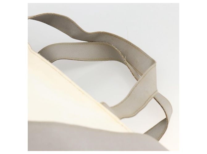 CHANEL Borsa Tote Nylon Bianco Argento CC Auth BSZ118 - vista 14