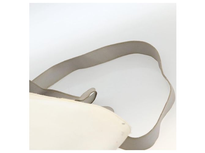 CHANEL Borsa Tote Nylon Bianco Argento CC Auth BSZ118 - vista 15