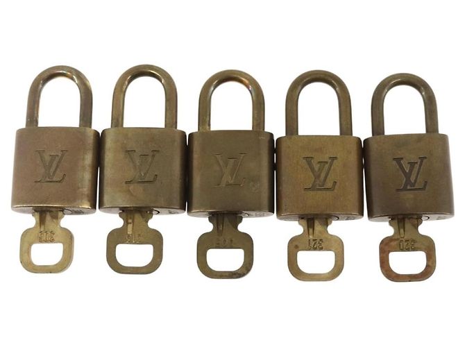 LOUIS VUITTON Set di 5 Lucchetti in Metallo Dorato LV Auth 173288 D'oro - vista 2