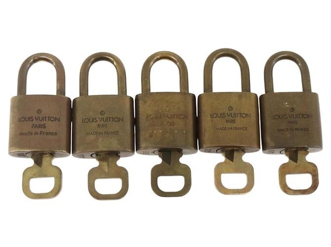 LOUIS VUITTON Set di 5 Lucchetti in Metallo Dorato LV Auth 173288 D'oro - vista 3